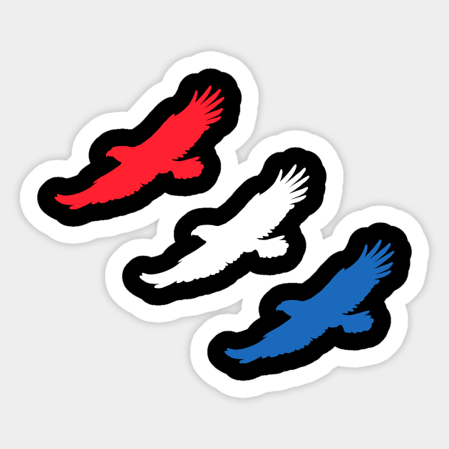 PATRIOTIC EAGLES Sticker by Saltee Nuts Designs